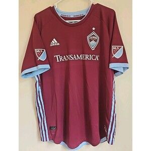 Adidas MLS Authentic Colorado Rapids Transamerica Soccer Jersey Men's Size XL